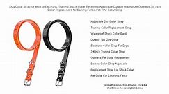 Dog Collar Strap for Most of Electronic Training Shock Collar Receivers-Adjustable Durable Waterproof Odorless 3/4 Inch Collar R