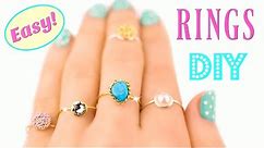 5 DIY Rings EASY & Adjustable! How To Make a Ring | EASY Diy Rings