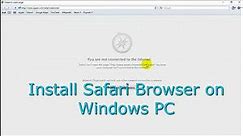 How to install Safari Browser on Windows PC