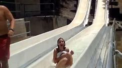 Raging Embarrassment of Girl on Water Slide