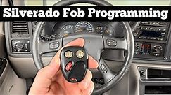 2000 - 2006 Chevy Silverado Remote Key Fob Programming - How To Pair Program Chevrolet Fob