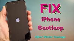 How To Fix iPhone Bootloop - Stuck At Apple Logo After Water Damage!