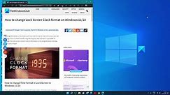 How to change Lock Screen Clock format on Windows 11/10