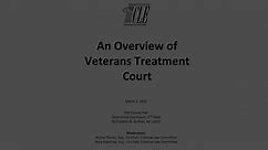 #2456 An Overview of Veterans Treatment Court