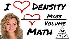 How to Solve Density Math Problems | Triangle Method | I Love Density D=m/v Density = Mass/Volume