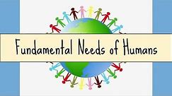 The Fundamental Needs of Humans