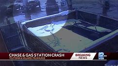 Police chase ends in crash at Milwaukee gas station