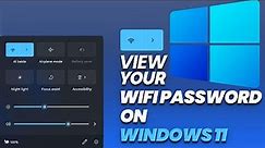 How To View Wifi Password On Windows 11