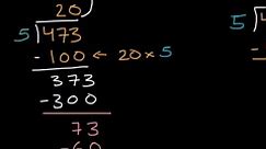 Division with partial quotients (remainder)