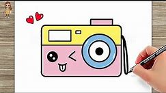 How to Draw a Cute Camera Easy for KIDS step by step @CuteEasyDrawings