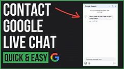 How to Contact Google Support Live Chat! (NEW)