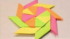Origami: How To Make Ninja Stern Fan with Sticky Notes | Easy Paper Crafts