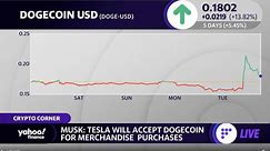 Dogecoin pops on Tesla CEO Elon Musk tweet, still down 70% from all-time high