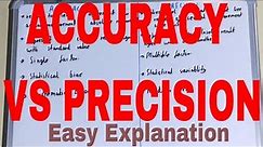 Accuracy vs Precision|Difference between accuracy and precision|Accuracy and precision difference