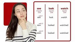Confusing English Verbs - SEE | LOOK (AT) | WATCH
