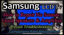 Samsung LCD Tv, How to Repair No Sound,Good Speakers & Amplifier, Tutorial