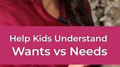Help Kids Understand : Wants Vs Needs #shorts