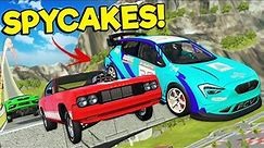Spycakes & I Used UPGRADED Expensive Cars to Perform STUNTS in BeamNG Drive Mods!