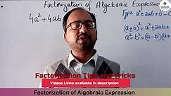 Best and Easy Factorization Method II Short Tricks and Tips II How to factorize in Math II Algebra.