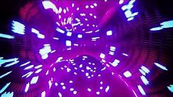 Flying through space with flashing hexagons. Infinitely looped animation.