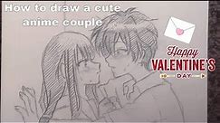 How to draw a cute anime couple step by step