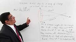 Class 12th – Electric Field Due to a Ring of Charge | Electric Charges and Fields | Tutorials Point