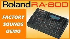 Roland RA-800 Factory Sounds Demo - G800 RA800 Midi Expander Arranger