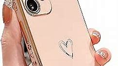 YKCZL Compatible with iPhone 11 Case Cute, Luxury Plating Edge Bumper Case with Full Camera Lens Protection Cover for Women Girl(Pink)