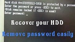 How to remove hard drive disk forgotten ATA password (easy method | Toshiba HDD unlock