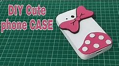 How To Make Cute Phone Case/ Minnie Mouse Phone Cover
