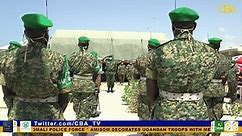 AMISOM decorates Ugandan troops with medals for contributions to Somali peacebuilding