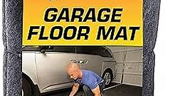 Armor All Original Small Vehicle Garage Floor Mat, (8'4” x 7'4"), (Includes Double Sided Tape), Protects Surfaces, Transforms Garage - Absorbent/Waterproof/Durable (USA Made) (Charcoal)