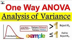 What is One Way ANOVA (Analysis of Variance) in Statistics | Explained with Examples