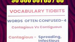 ENGLISH VOCABULARY- The difference between the words Contagious and Contiguous as explained