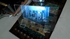Transperent video glass screen no projection foil pure treated glass