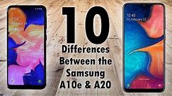 10 Differences Between Samsung Galaxy A10e and A20