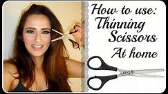 How to use Thinning Scissors To remove weight // Dannah Rey