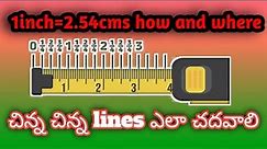 Measuring Tape-1inch= how many cms-How to read full tapewithsmall lines-halfquarter...