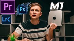 Testing Adobe Apps on M1 Mac Mini LIVE | [Premiere Pro, Lightroom, Photoshop]