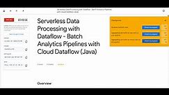 Serverless Data Processing with Dataflow - Batch Analytics Pipelines with Cloud Dataflow (Java)