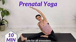 10 Minute Prenatal Yoga | Pregnancy Yoga (Stretch Your Full Body in 10 Minutes!)