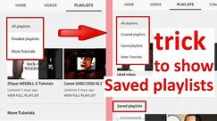 how to access saved playlists YouTube