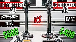 LG Cordzero A9 Kompressor VS LG Cordzero Base FULL REVIEW Cordless Stick Vacuum