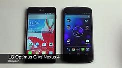 LG Optimus G vs Nexus 4 - Browser
