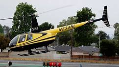 Epic Robinson R44 Raven II Helicopter Take-Off, Flight & Land - N234NL Celebrity Helicopter