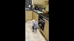 Childproofing Can't Stop Two-Year-Old From Helping in the Kitchen