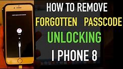 How To Remove Forgotten Passcode of iPhone 8📲 ( Unlock🔓/ Restore🔐/ Reset📝/ Setup 📱)