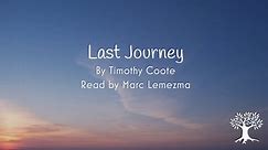 Last Journey - Funeral Poem by Timothy Coote