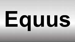 How to Pronounce Equus