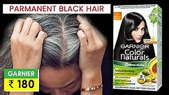 I got permanent black hair with Garnier Black Hair Color Review